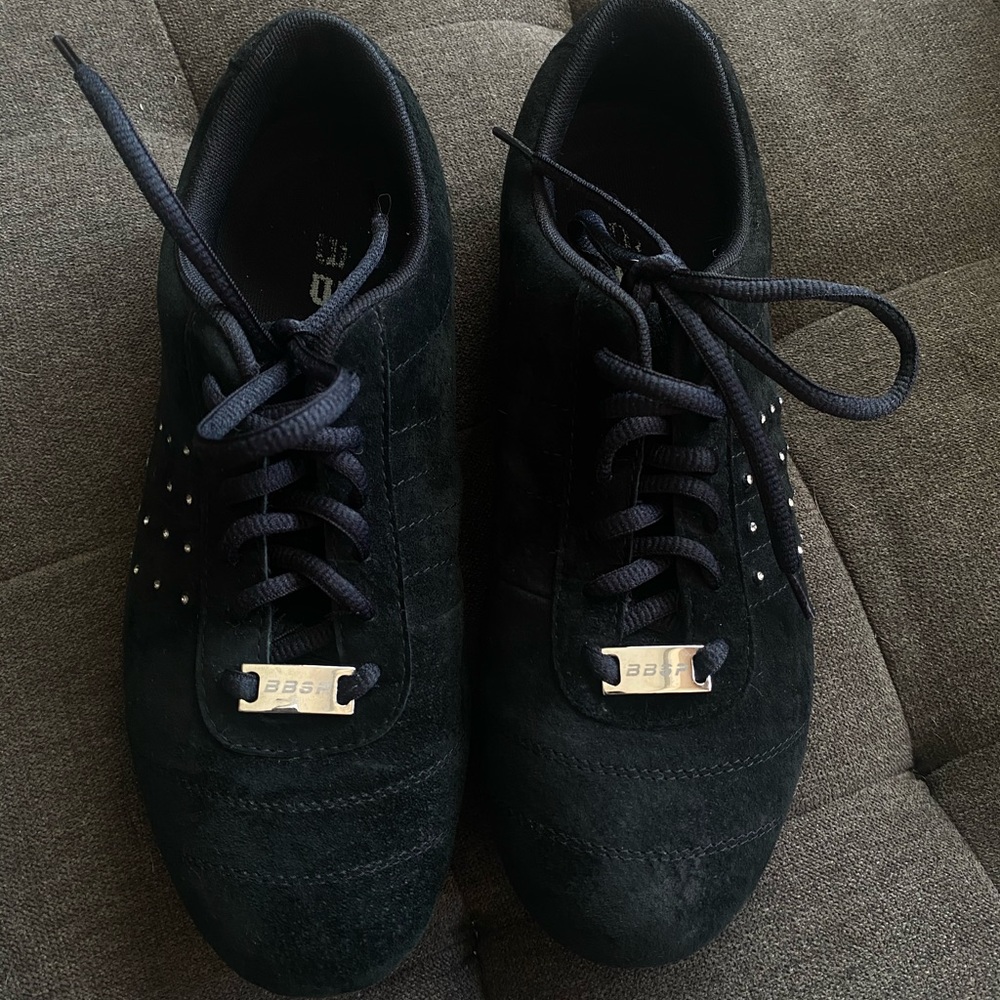 Bebe Sport black suede athletic shoes